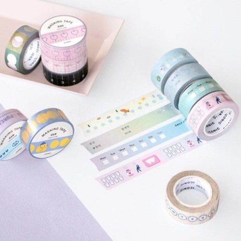 CHECK Washi Tape / Checklist Goal Tracker Health Label - Etsy