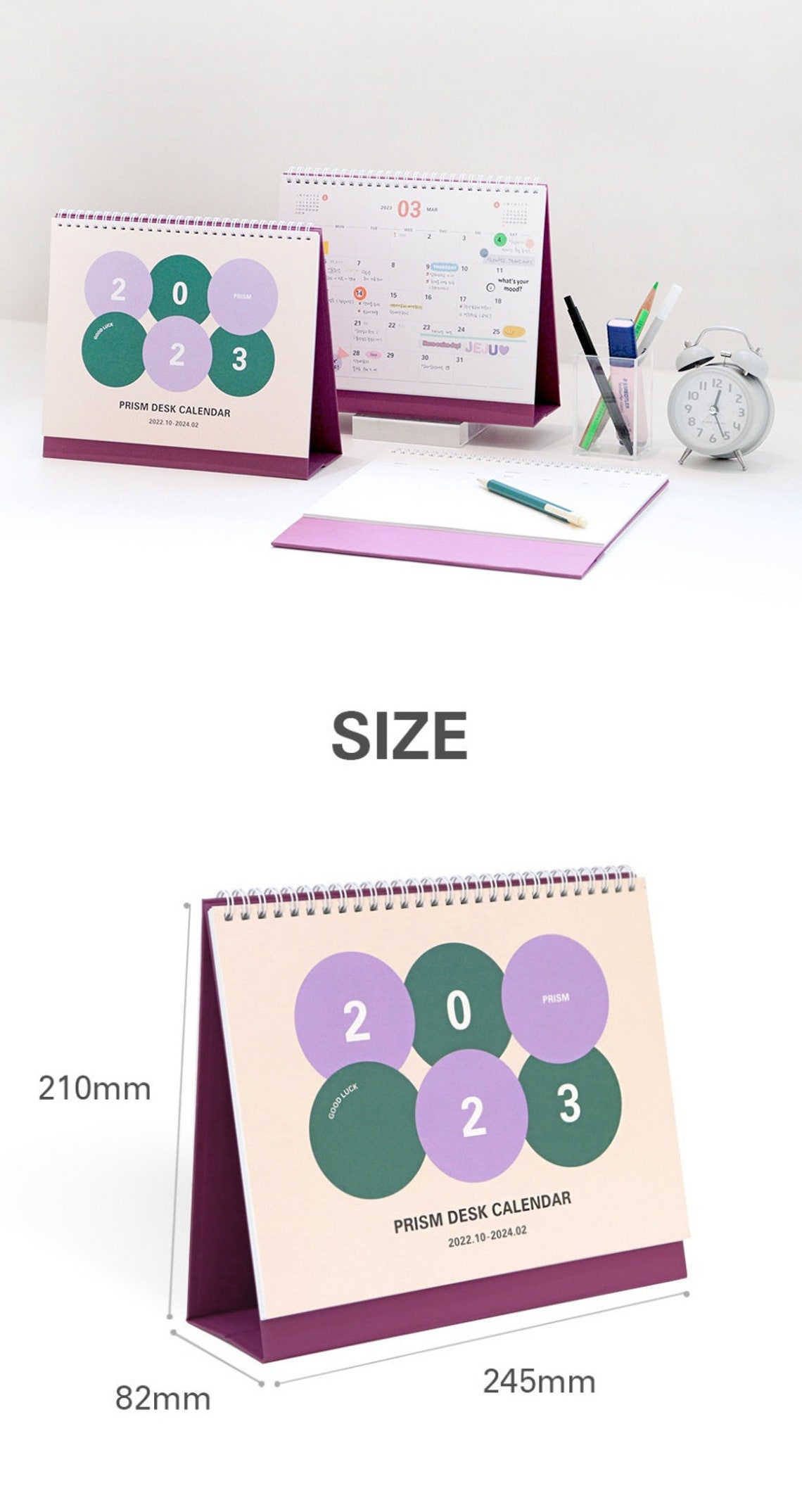 2023 Desk Calendar Annual Desk Calendar / 2023 Calendar / Etsy Australia