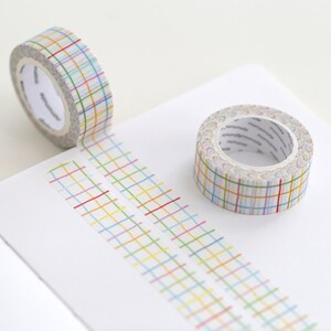 Check Washi Tape Rainbow / Crayon Masking Tape / Scrapbooking / Decoration / Planner Stickers / Planner Tape / Journal Craft Supplies image 4