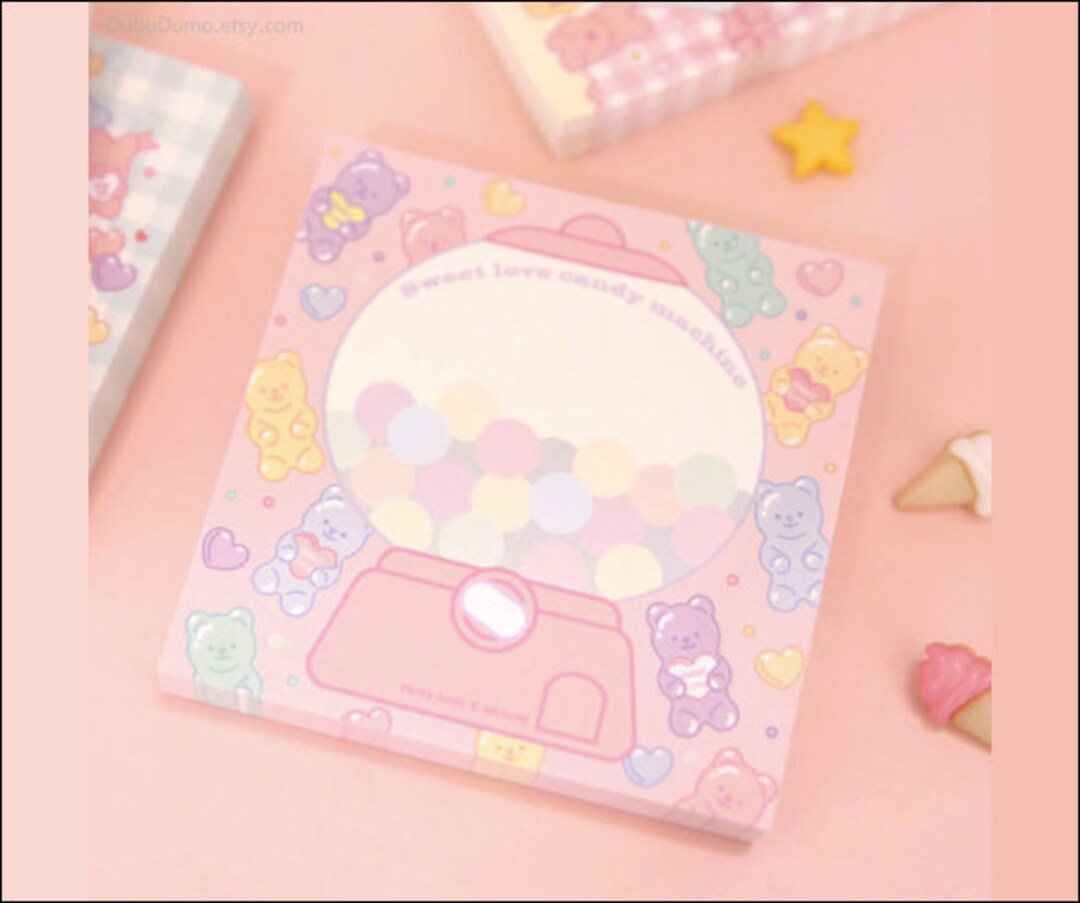 Pink Memo Pad / Colorful Notepad / Notepads / Scrapbooking / Etsy