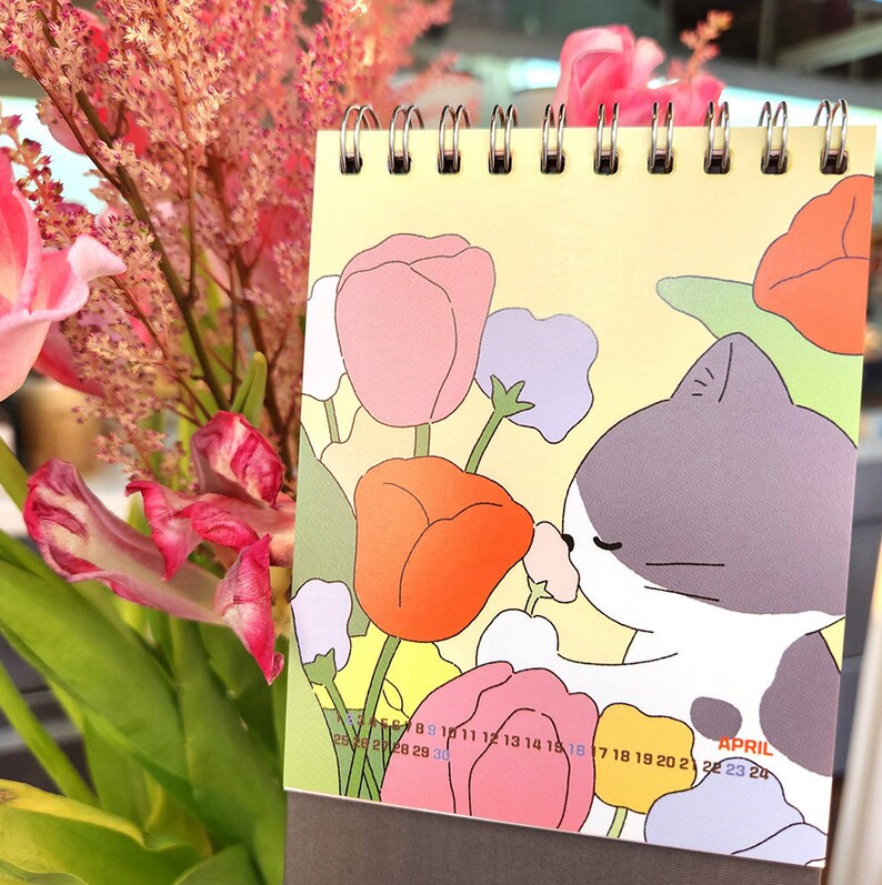 2023 Cat Desk Calendar / 2023 Desk Calendar / Simple Calendar Etsy