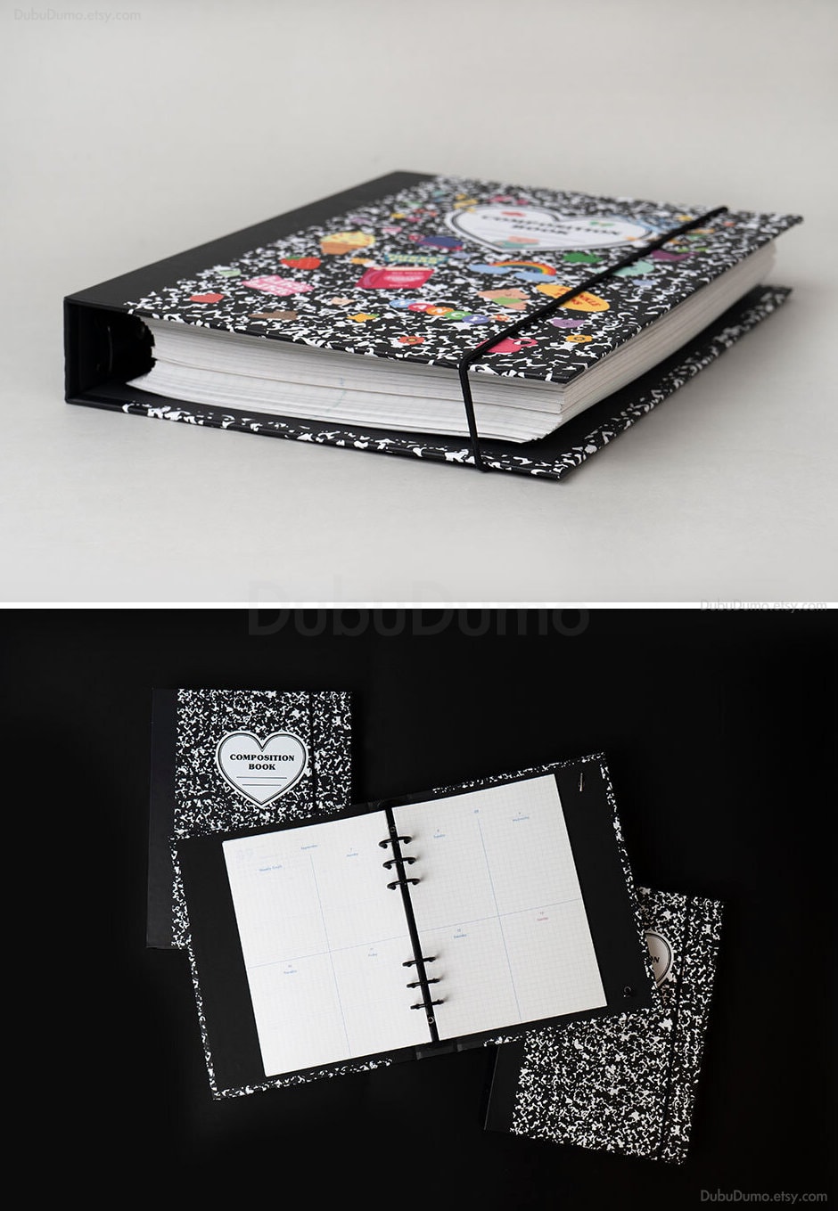 A5 Composition Hardcover Binder / 6 Ring Binder / A5 Planner Etsy