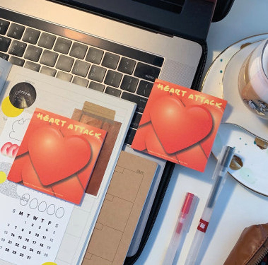 Heart Attack Notepad / Red Heart Notepads / Memo Pad / Etsy