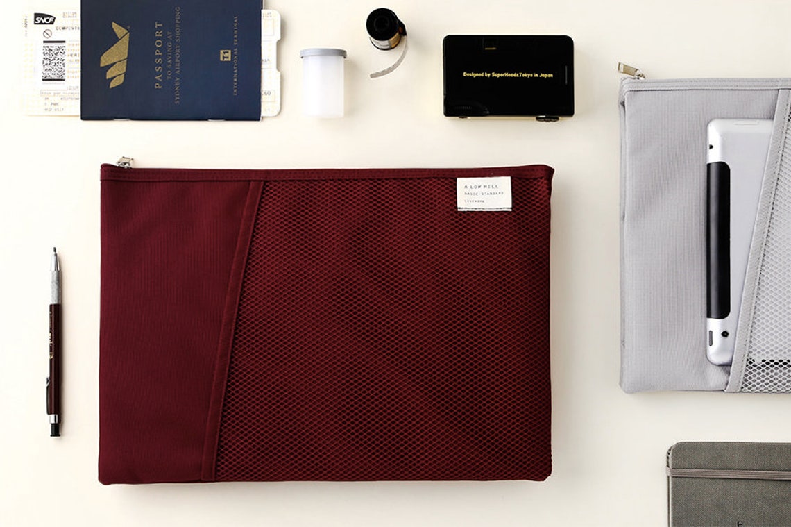 Mesh Pocket File Pouch / A4 Size File Holder / Travel Pouch / Etsy