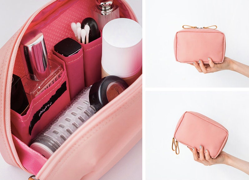 🌸New🌸CHANEL Pink Canvas Cosmetic Make-Up Bag +Box (great gift
