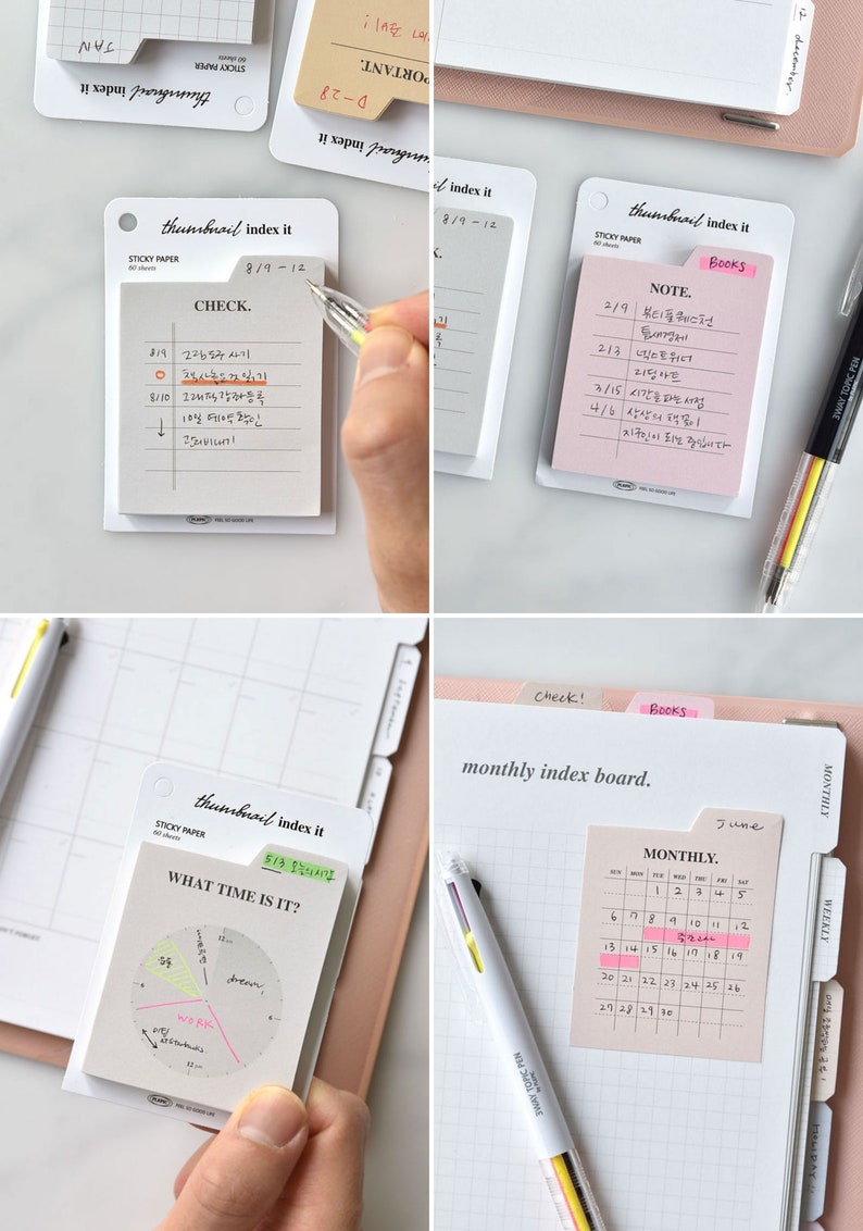 Index Sticky Notes 20types / Bookmark Sticky Note / Notepads, Notepad, Memo Pad / Korean Stationery / Scrapbooking School Supplies 画像 5