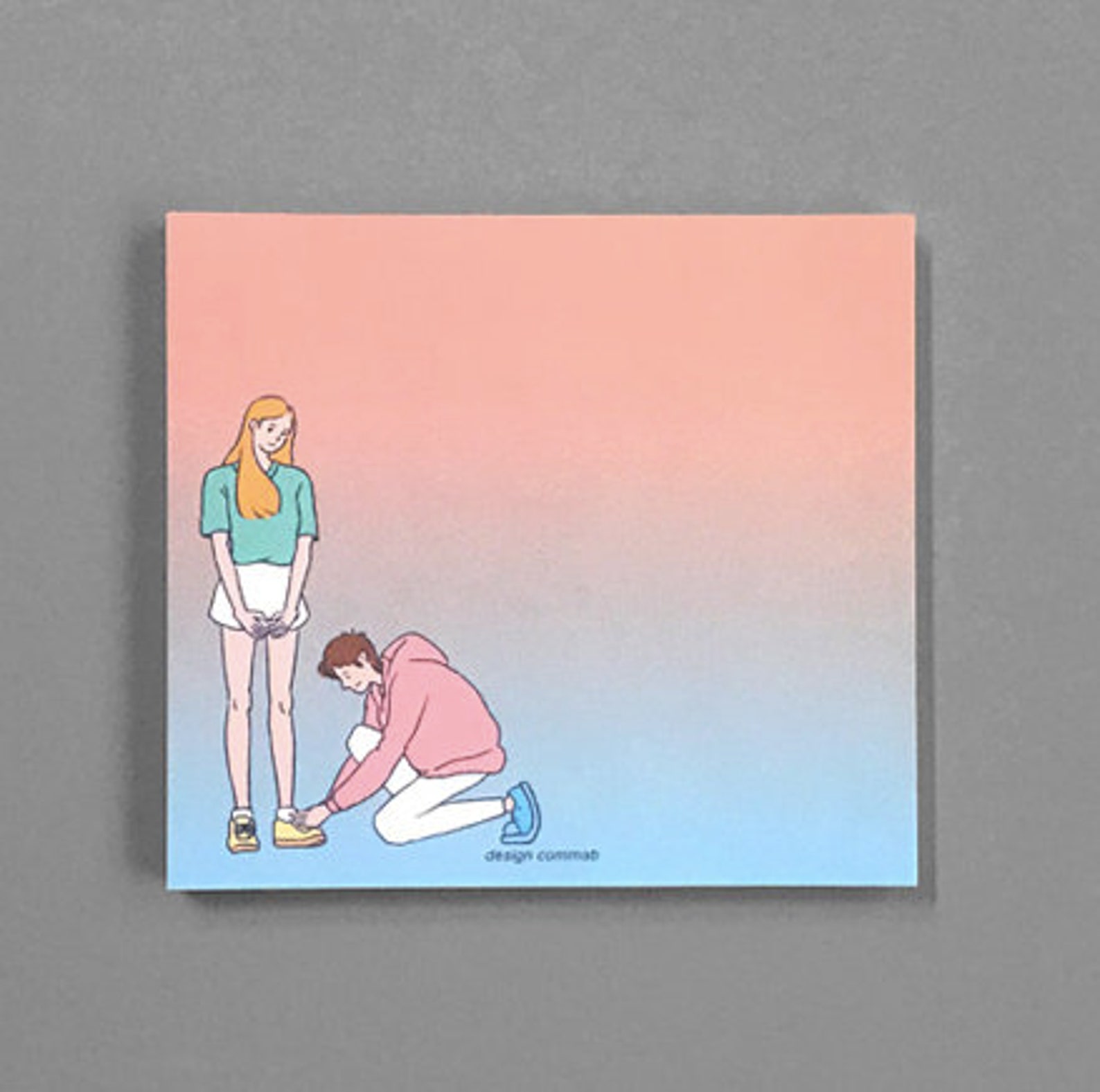 Couple Notepad / Pastel Notepads / Memo Pad / Stationery / Etsy