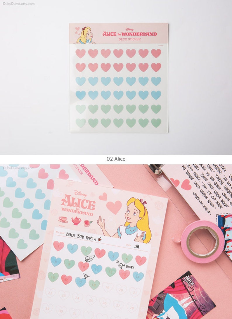 DISNEY Transparent Deco Sticker / Korean Stationery / Diary - Etsy