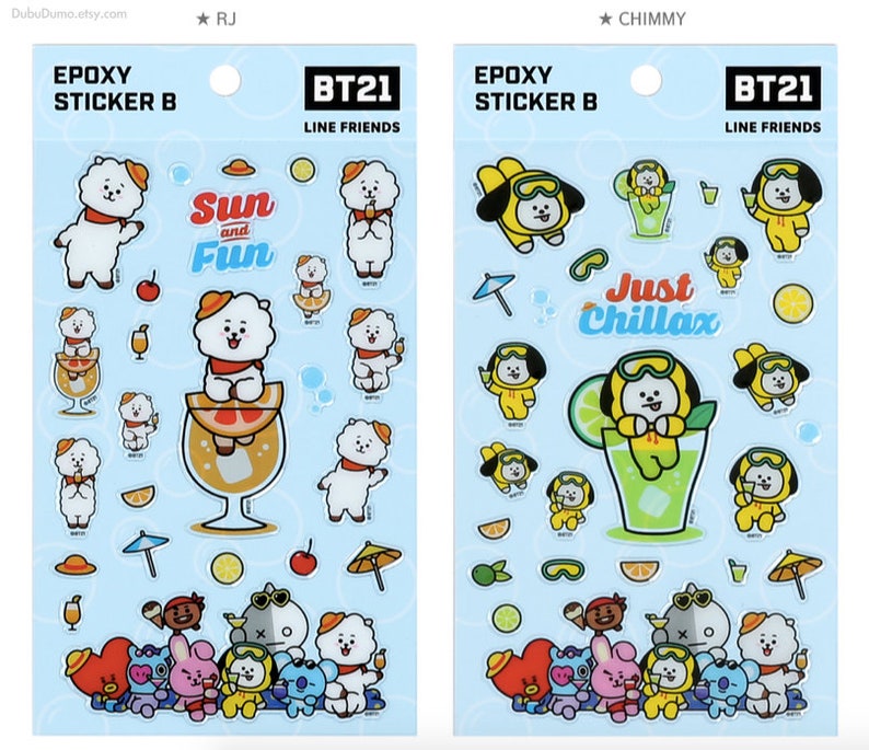 bt21 planner stickers bts epoxy stickers scrapbooking etsy
