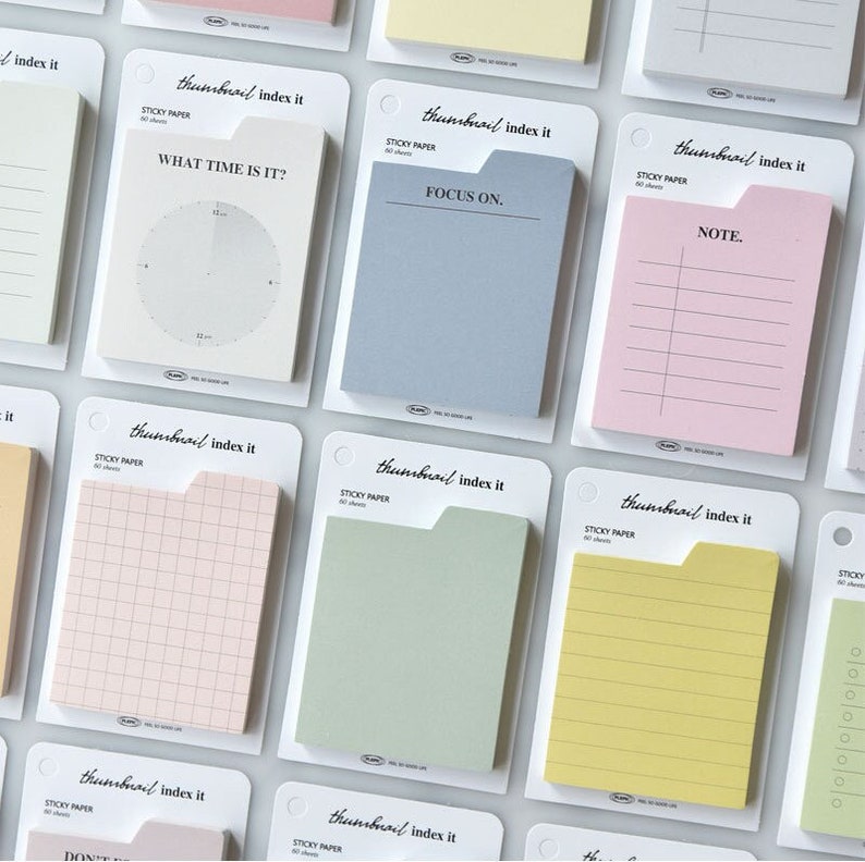 Index Sticky Notes 20types / Bookmark Sticky Note / Notepads, Notepad, Memo Pad / Korean Stationery / Scrapbooking School Supplies 画像 1