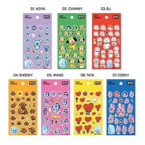 BT21 Planner Stickers / BTS Soft Stickers / Scrapbooking / Decoration / Journal / Planner Supplies / DIY / Diary Deco Stickers image 7