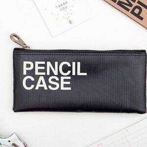 Black Pencil Case VER.1 / Pen case / Pencil Pouch / Pen Pouch / Zipper Pouch / Zipper Bag / Makeup Bag / Makeup Pouch / School Supplies