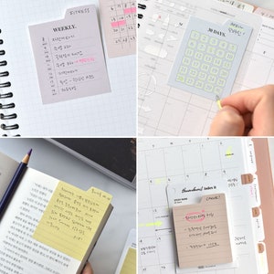 Index Sticky Notes 20types / Bookmark Sticky Note / Notepads, Notepad, Memo Pad / Korean Stationery / Scrapbooking School Supplies 画像 6