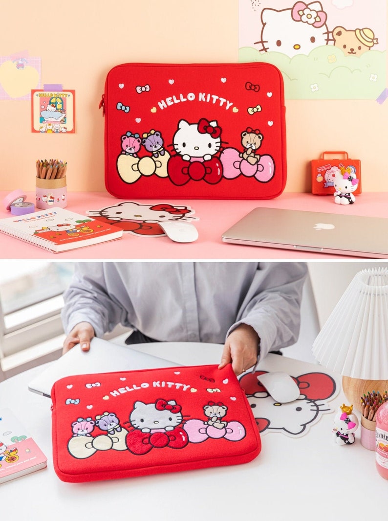 13' 15' LAPTOP CASE [Hello Kitty] / 13 inch 15inch MacBook Sleeve, 12.9' iPad Pro Case, Laptop Sleeve, Tablet Pouch, School Supplies 