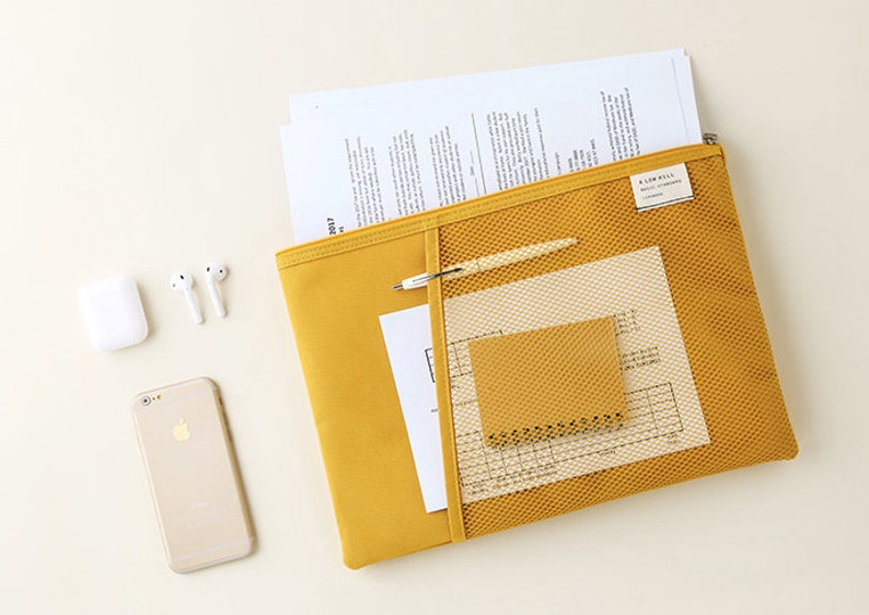 Mesh Pocket File Pouch / A4 Size File Holder / Travel Pouch / Etsy