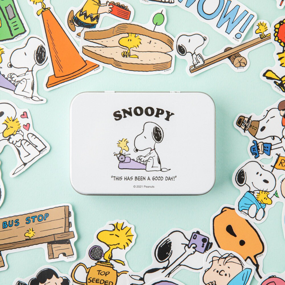 Snoopy & Friends Tin Case Sticker Pack [40 Stickers]