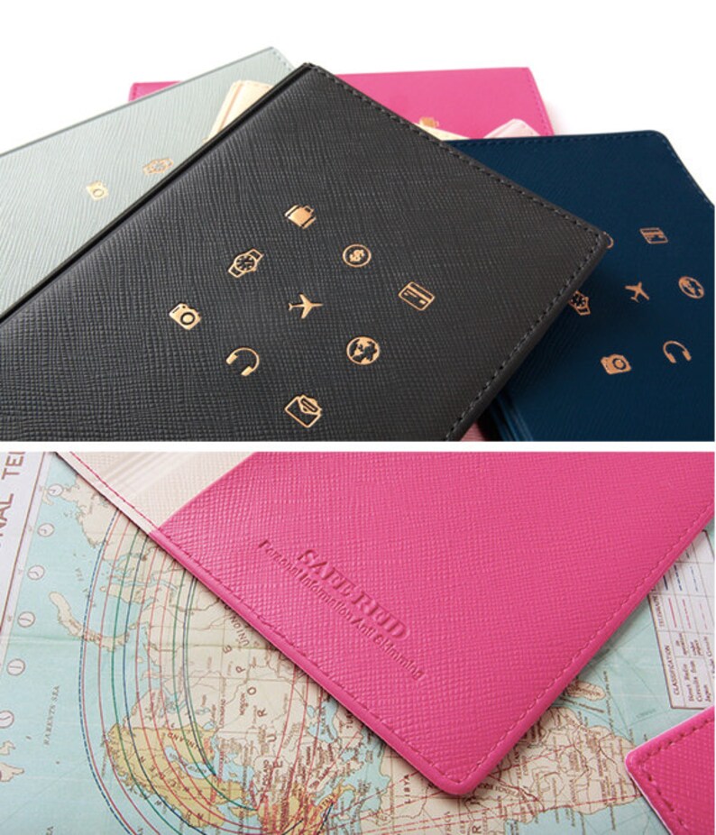 Anti Skimming Passport Covers 12 Colors / Personalized Etsy