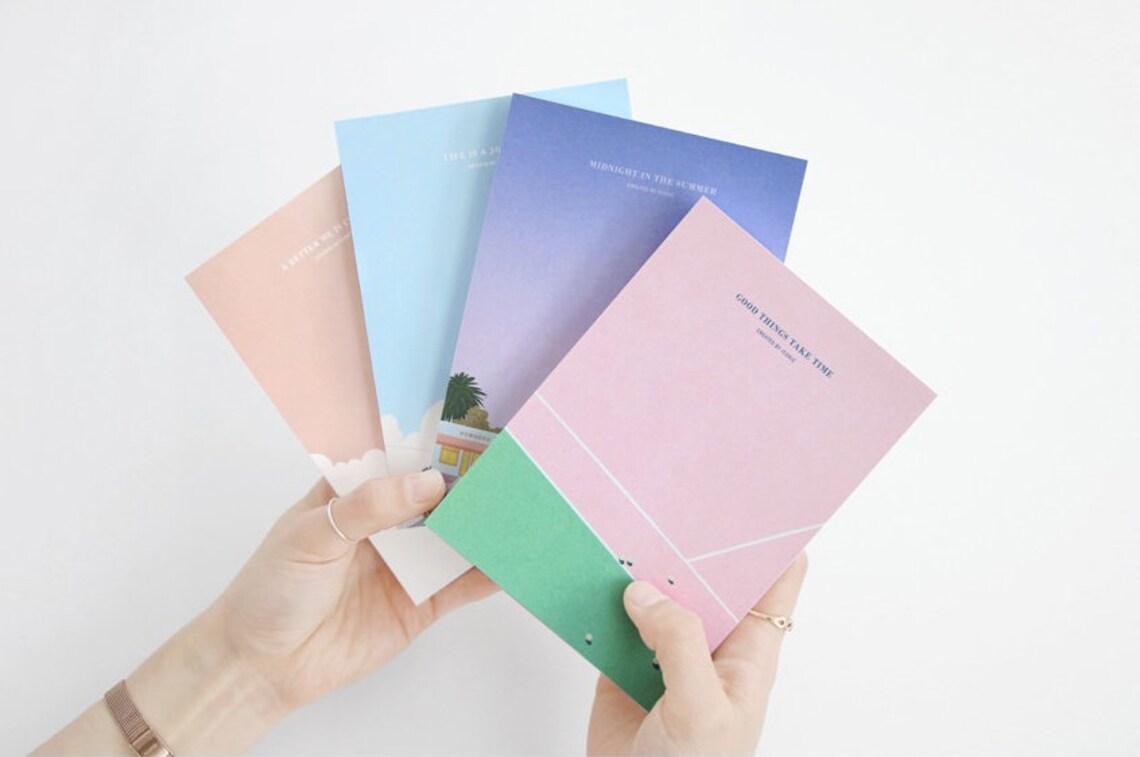 A6 Pastel Notepads / Colorful Notepad / Memo pad / Sticky Etsy
