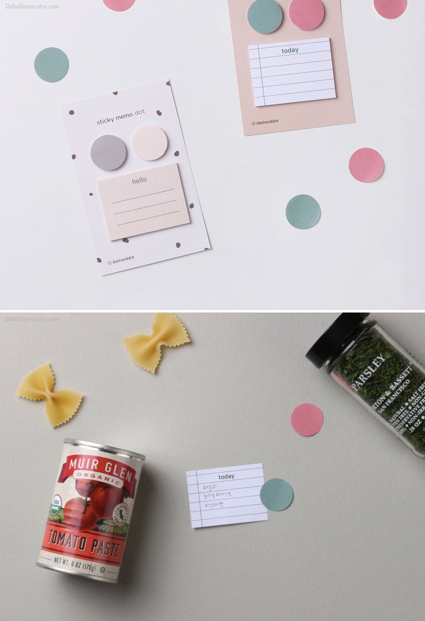 Dot Sticky Notes Ver Grid Adhesive Notepad Notepads Etsy
