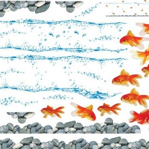 Gold Fishes Wall Decal Sticker / Gold Fish Sticker image 2