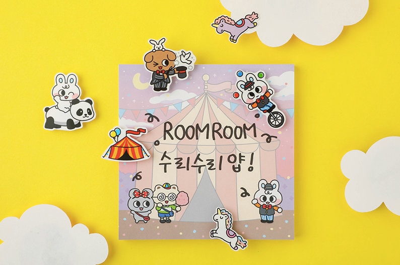 Circus Notepad Pink Notepads Cute Memo Pad Stationery Korean Scrapbooking Organize Scrapbooking School Supplies Gift for Her