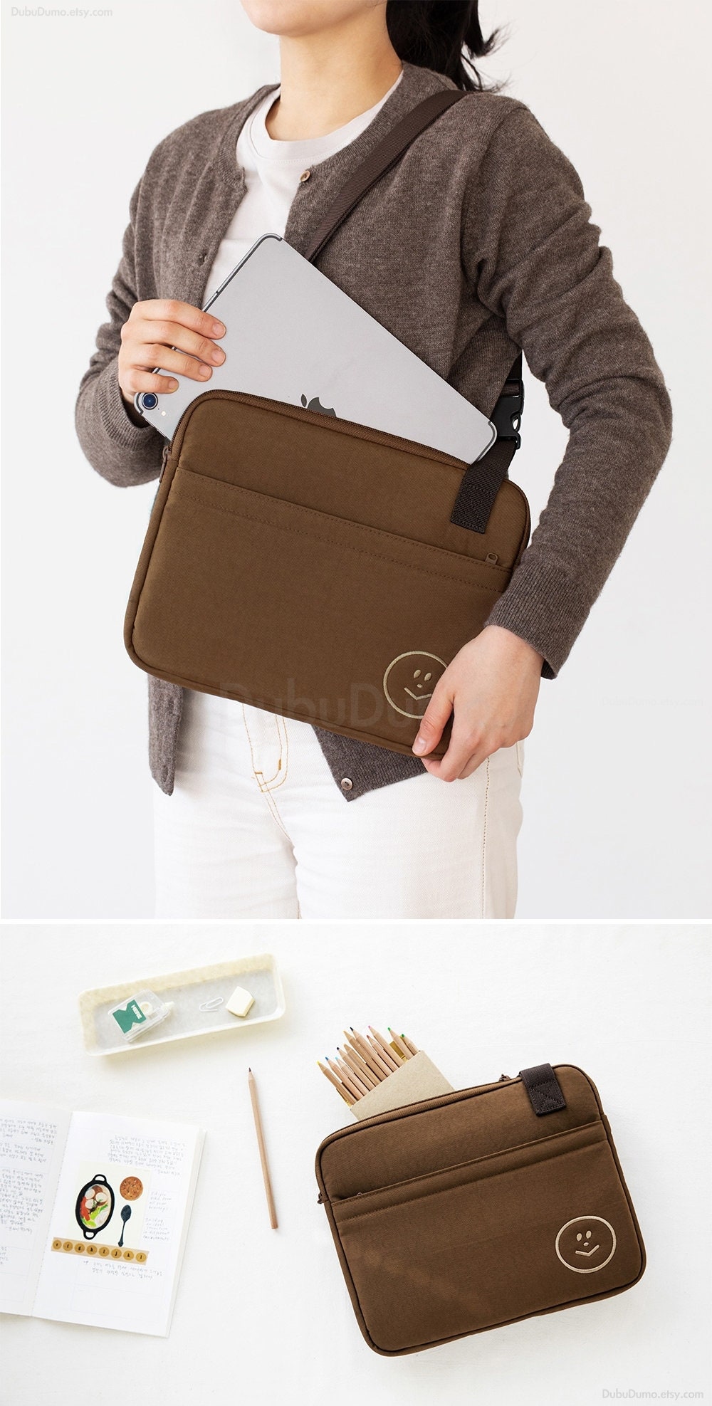 11 Buckle Ipad Bag 3colors / 11inch Ipad Pouch Bag / Etsy