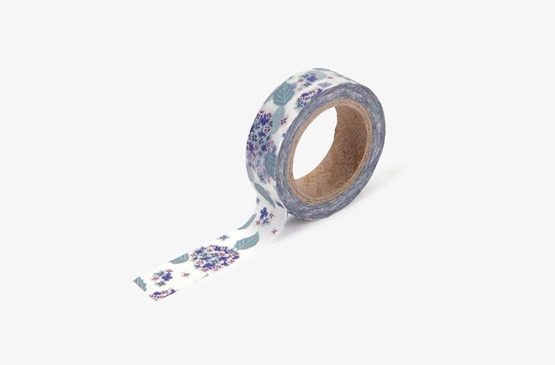 Hortensia Washi Tape / Masking Tape / Scrapbooking / Décoration / Planner Stickers / Planner Tape / Journal / Craft Supplies / DIY image 1