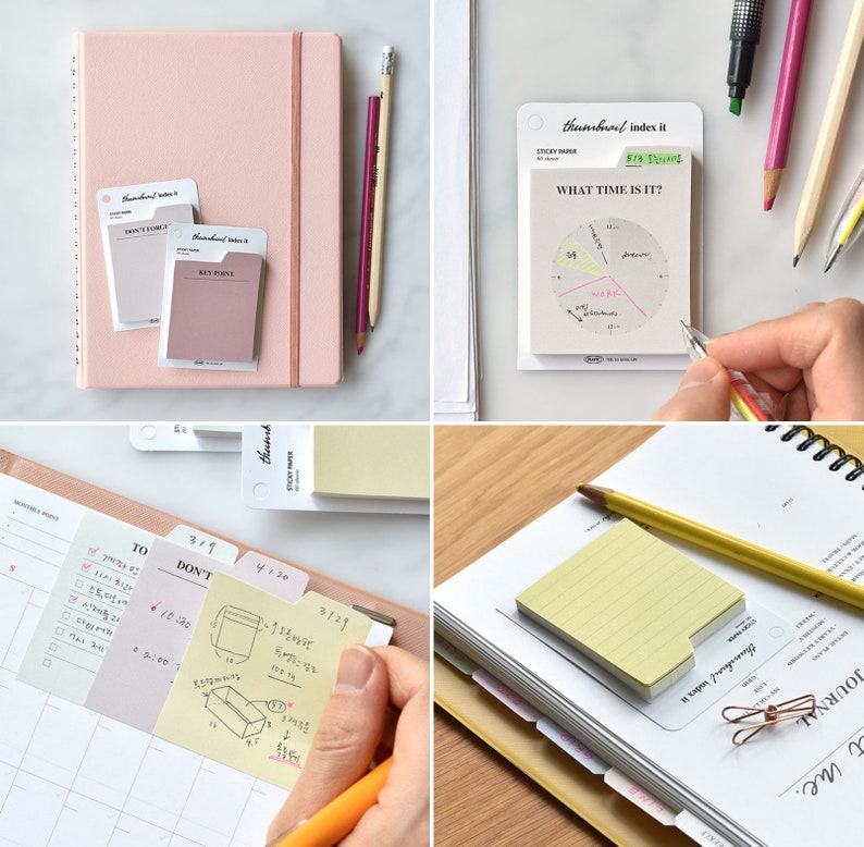 Index Sticky Notes 20types / Bookmark Sticky Note / Notepads, Notepad, Memo Pad / Korean Stationery / Scrapbooking School Supplies 画像 3