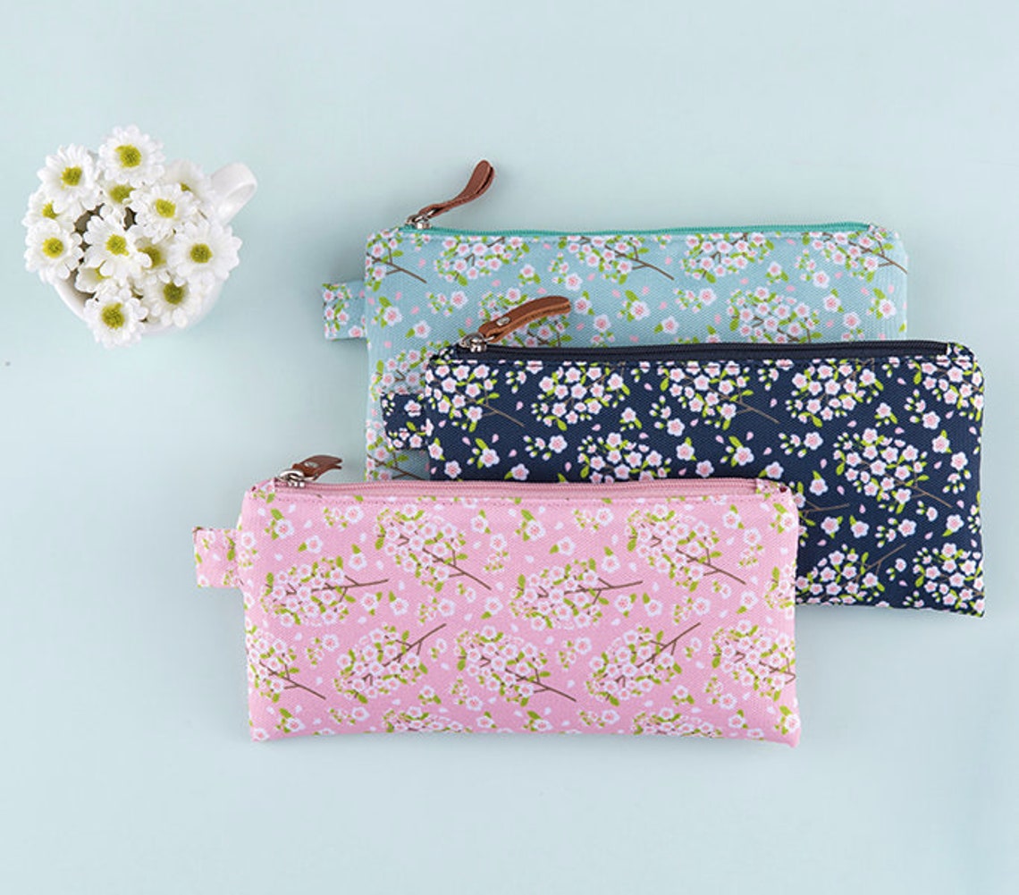 Cherry Blossom Pencil Case / Flowery Pen Case / Floral Pencil - Etsy