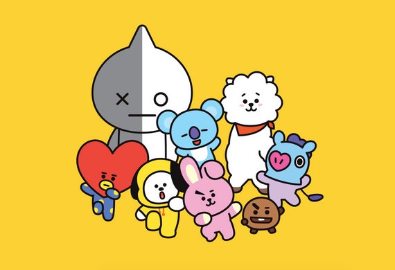 BT21 sticker, Bts sticker, How to make stickers at home, Diy stickers, Bts crafts