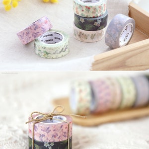 Blumen Washi Tape 6Typen / Masking Tape / Scrapbooking / Dekoration / Planer Aufkleber / Planer Tape / Journal Bastelbedarf DIY Bild 9