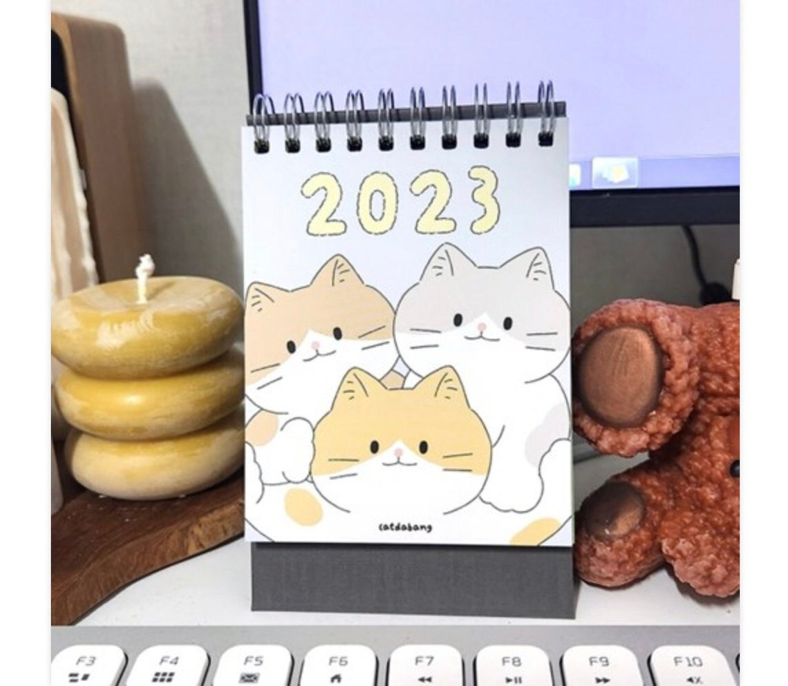 2023 Cat Desk Calendar / 2023 Desk Calendar / Simple Calendar Etsy