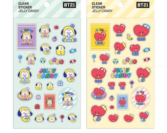 baby bt21 deco stickers jelly candy bts clear stickers etsy new zealand