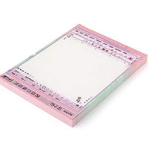 Word Violet Notepad L / Pink Notepads / Memo Pad / Stationery / Scrapbooking / Organize / Christmas Gift / Cute Notepad / Kawaii Notepad image 2