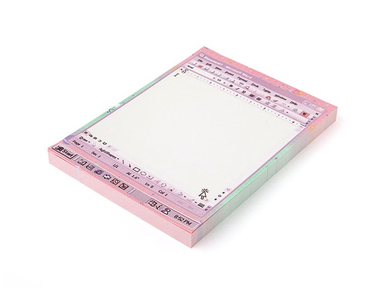 Word Violet Notepad L / Pink Notepads / Memo Pad / Stationery / Scrapbooking / Organize / Christmas Gift / Cute Notepad / Kawaii Notepad image 2