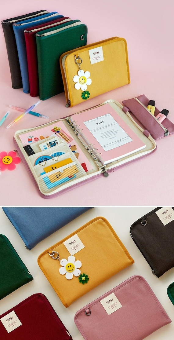 A5 6ring Cover Pen Case SET 6colors / A5 Canvas Binder / A5 Planner Binder  / Cover / Diary / Journal / Scrapbook / Journalling - Etsy