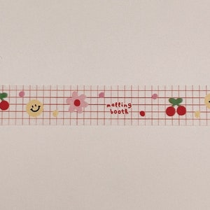 Nastro Washi Smile Cherry / Nastro per mascheratura / Scrapbooking / Decorazione / Adesivi pianificatore / Nastro pianificatore / Diario / Forniture artigianali / Fai da te immagine 5