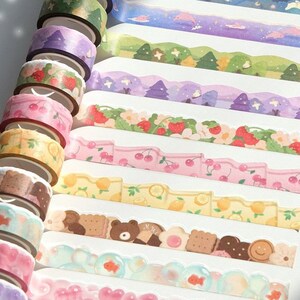 DIY Cut Washi_Sugar 12types / Masking Tape / Scrapbooking / Decoration / Planner Stickers / Planner Tape / Journal / School Sticker imagem 1