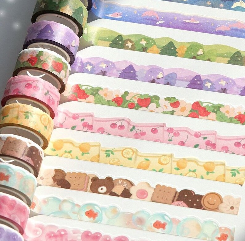 DIY Cut Washi_Sugar 12types / Masking Tape / Scrapbooking / Dekoration / Planner Sticker / Planer Tape / Journal / Schule Sticker Bild 1