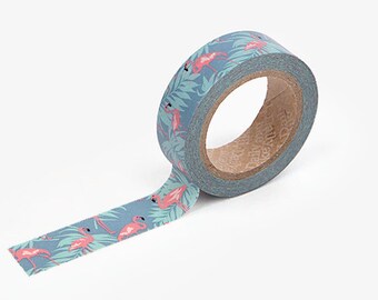 Flamingo Washi Tape / Masking Tape / Scrapbooking / Dekoration / Planer Sticker / Planer Tape / Journal / Bastelbedarf / DIY