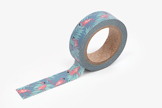 25mm Washi Tape 04 Flamingo / Wide Masking Tape / Scrapbooking / Decoration  / Planner Stickers / Planner Tape / Journal / DIY 