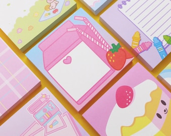 Retro Memo Pad V.2 [8types] / Colorful Notepad / Writing Paper Memo Pad / Korean Stationery / Scrapbooking / Christmas Gift