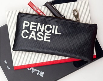 Black Pencil Case VER.1 / Pen Case / Pencil Pouch / Pen Pouch / Zipper Pouch  / Zipper Bag / Makeup Bag / Makeup Pouch / School Supplies 