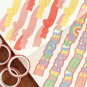 DIY Cut Washi_Ribbon 2types / Masking Tape / Scrapbooking / Decoration / Planner Stickers / Planner Tape / Journal / School Sticker image 3