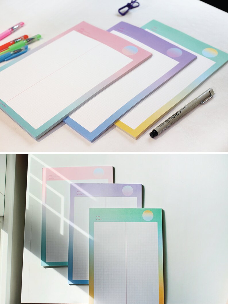 B5 Large Grid Notepads 8types / Simple Notepad / Big Memo Etsy Australia