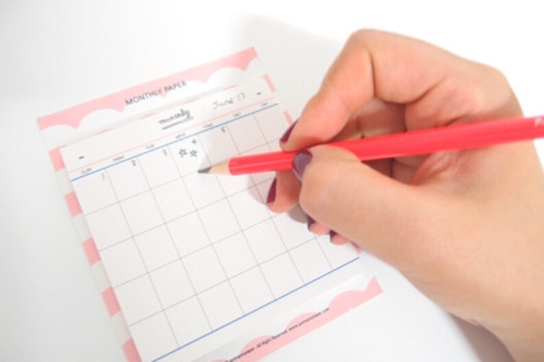 Monthly Planner Sticky Note / Notepad / Notepads / Memo Pad / Etsy