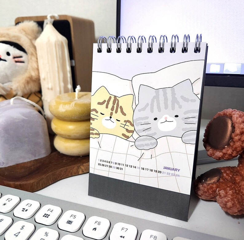 2023 Cat Desk Calendar / 2023 Desk Calendar / Simple Calendar Etsy