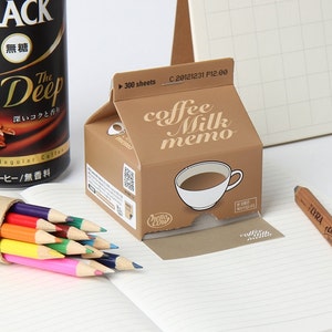 Notepad [Coffee Milk] / 300Sheets / Notepads / Personalized Notepad / Memo pad / Sticky note / Stationery / Scrapbooking