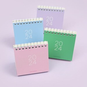 2024 Mini Calendar [4colors] / Desk Calendar / Simple Calendar / Colorful Calendar / 2024 Calendar / Calendar 2024 / Desk Accessories Decor