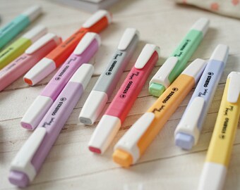 Deco Pens [14colors] / Highlighter / Swing Cool Pastel Highlighter / Writing Tools / Journal Pen / Planner Pen / Desk Tools / Pens